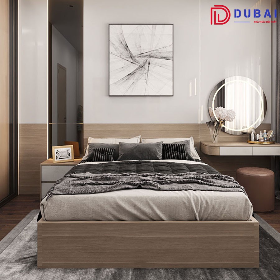 Giường ngủ gỗ công nghiệp MDF GN-01 - Nội Thất DUBAI - Công Ty TNHH Nội Thất D&T Living