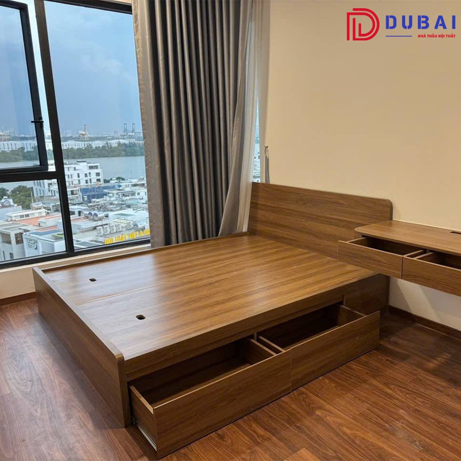 Giường ngủ gỗ công nghiệp MDF GN-05 - Nội Thất DUBAI - Công Ty TNHH Nội Thất D&T Living