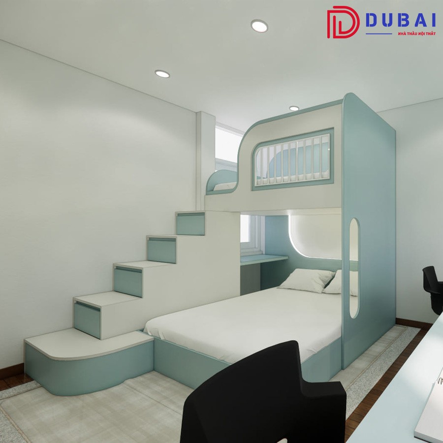 Giường tầng gỗ công nghiệp MDF GT-01 - Nội Thất DUBAI - Công Ty TNHH Nội Thất D&T Living