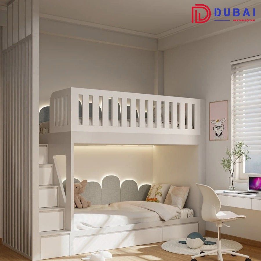 Giường tầng gỗ công nghiệp MDF GT-05 - Nội Thất DUBAI - Công Ty TNHH Nội Thất D&T Living