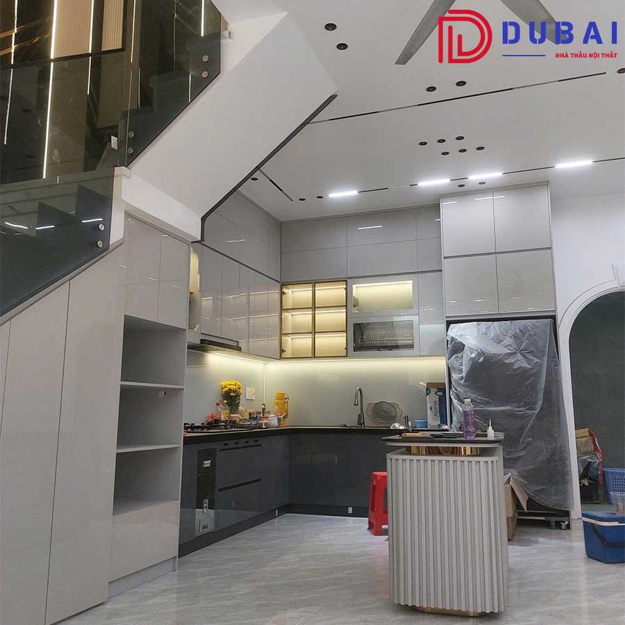 Tủ bếp gỗ công nghiệp MDF TB-11 - Nội Thất DUBAI - Công Ty TNHH Nội Thất D&T Living