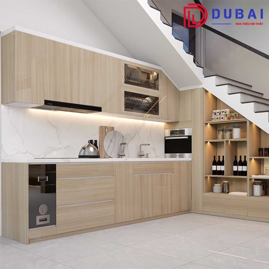 Tủ bếp gỗ công nghiệp MDF TB-12 - Nội Thất DUBAI - Công Ty TNHH Nội Thất D&T Living