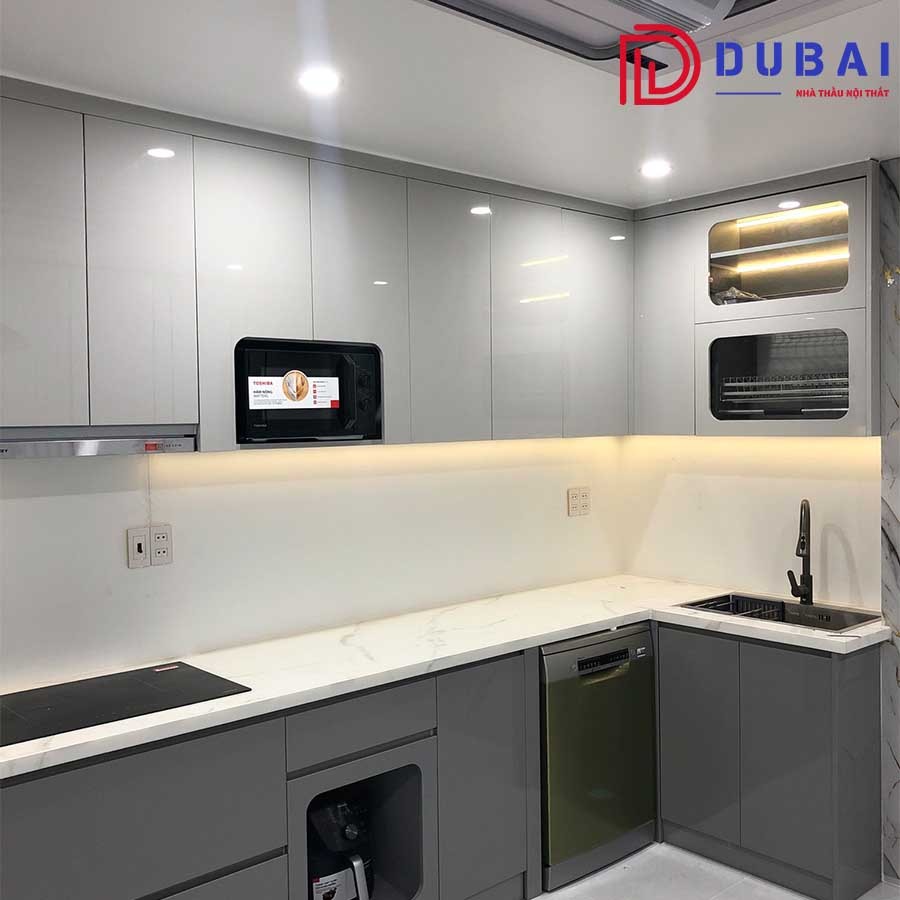 Tủ bếp gỗ công nghiệp MDF TB-13 - Nội Thất DUBAI - Công Ty TNHH Nội Thất D&T Living