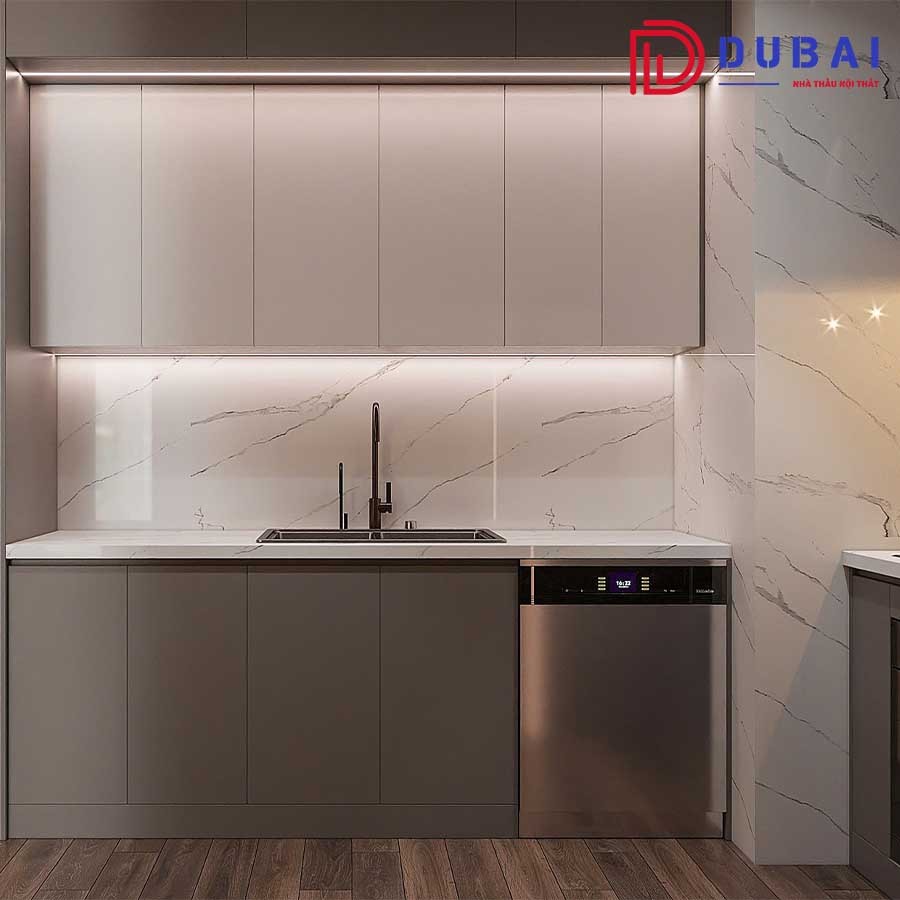 Tủ bếp gỗ công nghiệp MDF TB-14 - Nội Thất DUBAI - Công Ty TNHH Nội Thất D&T Living