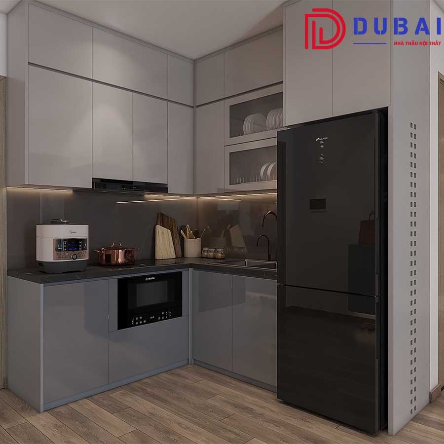 Tủ bếp gỗ công nghiệp MDF TB-15 - Nội Thất DUBAI - Công Ty TNHH Nội Thất D&T Living