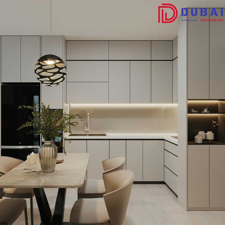 Tủ bếp gỗ công nghiệp MDF TB-18 - Nội Thất DUBAI - Công Ty TNHH Nội Thất D&T Living