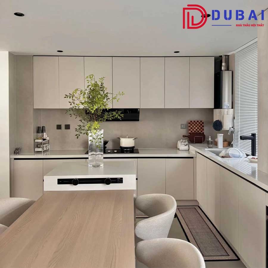 Tủ bếp gỗ công nghiệp MDF chữ U TB-17 - Nội Thất DUBAI - Công Ty TNHH Nội Thất D&T Living