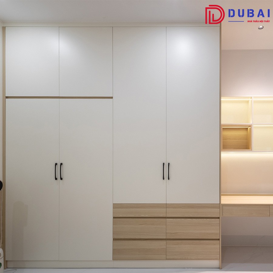 Tủ quần áo phòng ngủ gỗ MDF TQA-08 - Nội Thất DUBAI - Công Ty TNHH Nội Thất D&T Living