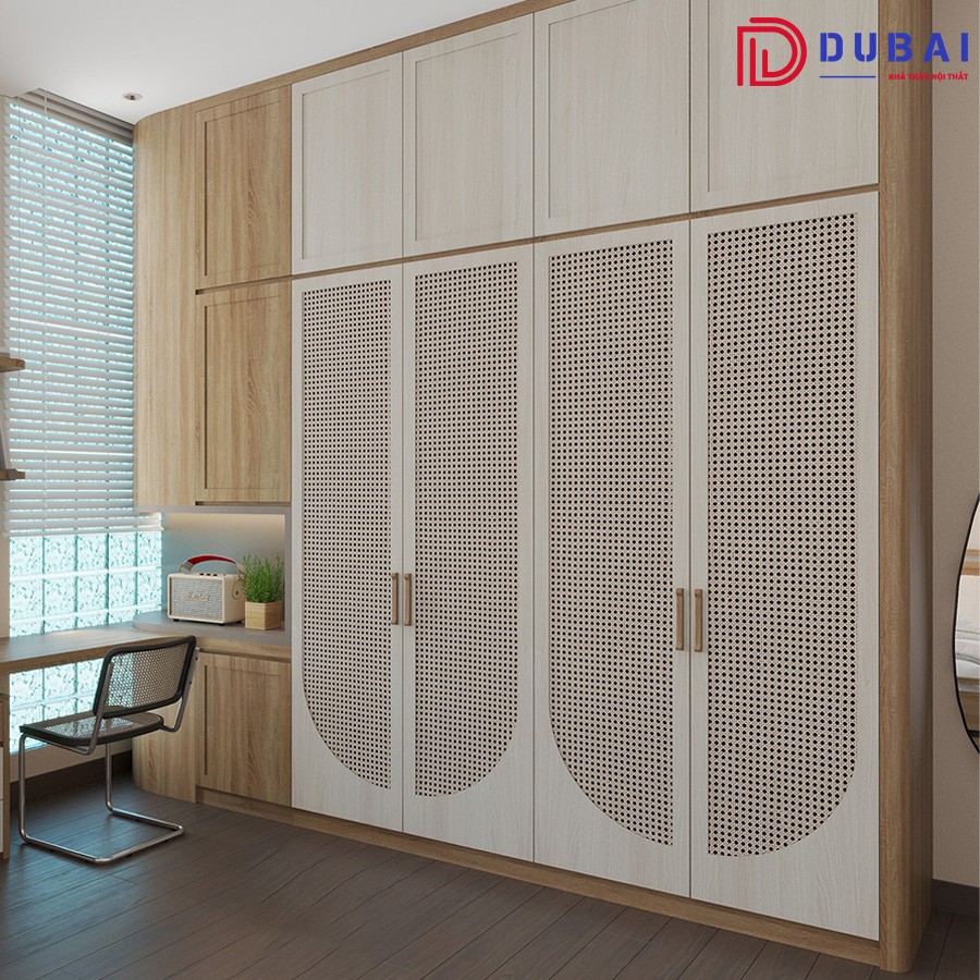 Tủ quần áo phòng ngủ gỗ MDF TQA-09 - Nội Thất DUBAI - Công Ty TNHH Nội Thất D&T Living