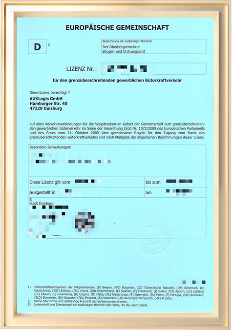 Giấy phép vận tải hàng hóa