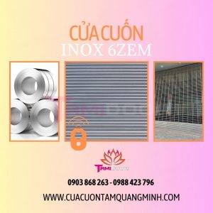 Cửa cuốn inox 6zem - Cửa Cuốn Tâm Quang Minh - Công Ty TNHH Thương Mại Dịch Vụ Sản Xuất Tâm Quang Minh