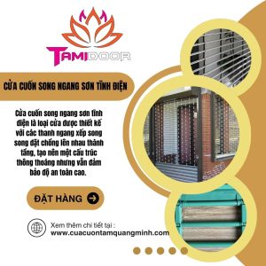 Cửa cuốn song ngang sơn tĩnh điện - Cửa Cuốn Tâm Quang Minh - Công Ty TNHH Thương Mại Dịch Vụ Sản Xuất Tâm Quang Minh