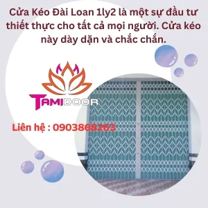 Cửa kéo Đài Loan 1ly2 - Cửa Cuốn Tâm Quang Minh - Công Ty TNHH Thương Mại Dịch Vụ Sản Xuất Tâm Quang Minh