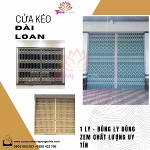 Cửa kéo Đài Loan 1ly - Cửa Cuốn Tâm Quang Minh - Công Ty TNHH Thương Mại Dịch Vụ Sản Xuất Tâm Quang Minh