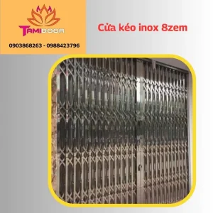 Cửa kéo inox 8zem - Cửa Cuốn Tâm Quang Minh - Công Ty TNHH Thương Mại Dịch Vụ Sản Xuất Tâm Quang Minh