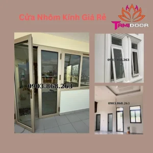 Cửa nhôm kính giá rẻ - Cửa Cuốn Tâm Quang Minh - Công Ty TNHH Thương Mại Dịch Vụ Sản Xuất Tâm Quang Minh