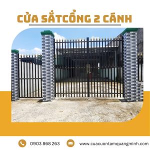 Cửa sắt cổng 2 cánh chất lượng - Cửa Cuốn Tâm Quang Minh - Công Ty TNHH Thương Mại Dịch Vụ Sản Xuất Tâm Quang Minh