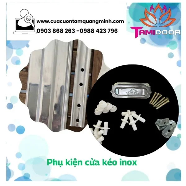 Phụ kiện cửa kéo inox - Cửa Cuốn Tâm Quang Minh - Công Ty TNHH Thương Mại Dịch Vụ Sản Xuất Tâm Quang Minh