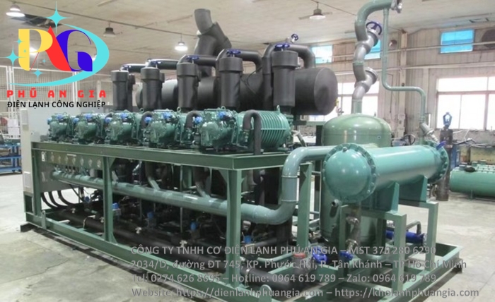 Cụm máy Bitzer kho cấp đông công suất lớn