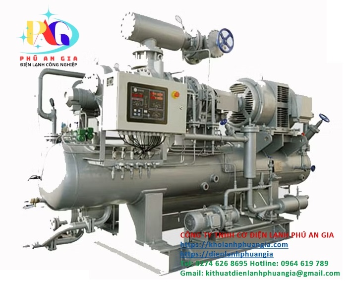 Sửa kho lạnh cụm máy nén trục vít kho lạnh