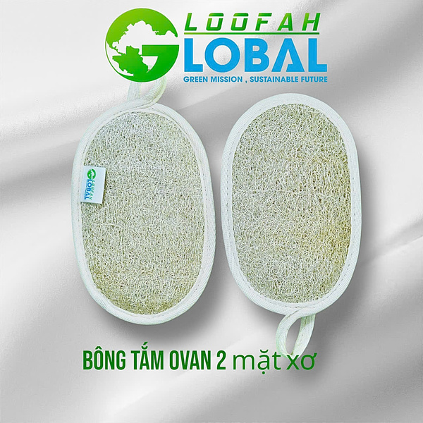 Bông tắm ovan 2 mặt xơ mướp - Sản Phẩm Từ Xơ Mướp Loofah Global - Công Ty Cổ Phần Tập Đoàn Loofah Global