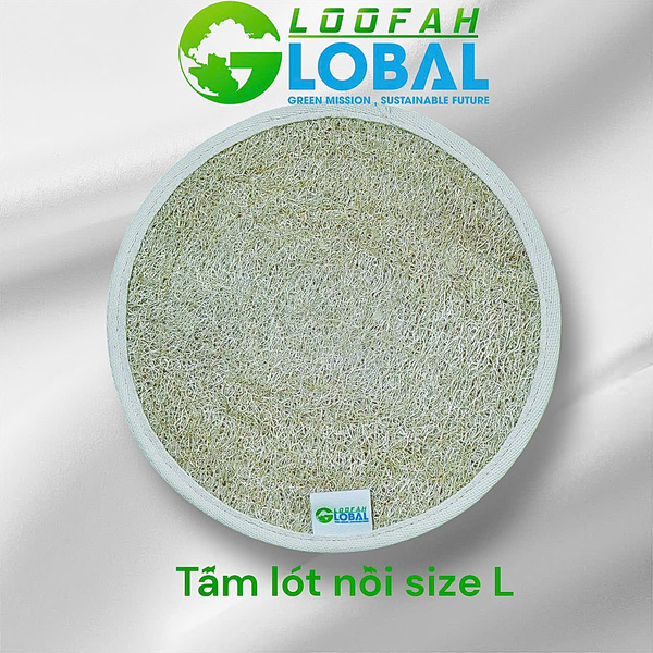 Tấm lót nồi xơ mướp size L - Sản Phẩm Từ Xơ Mướp Loofah Global - Công Ty Cổ Phần Tập Đoàn Loofah Global