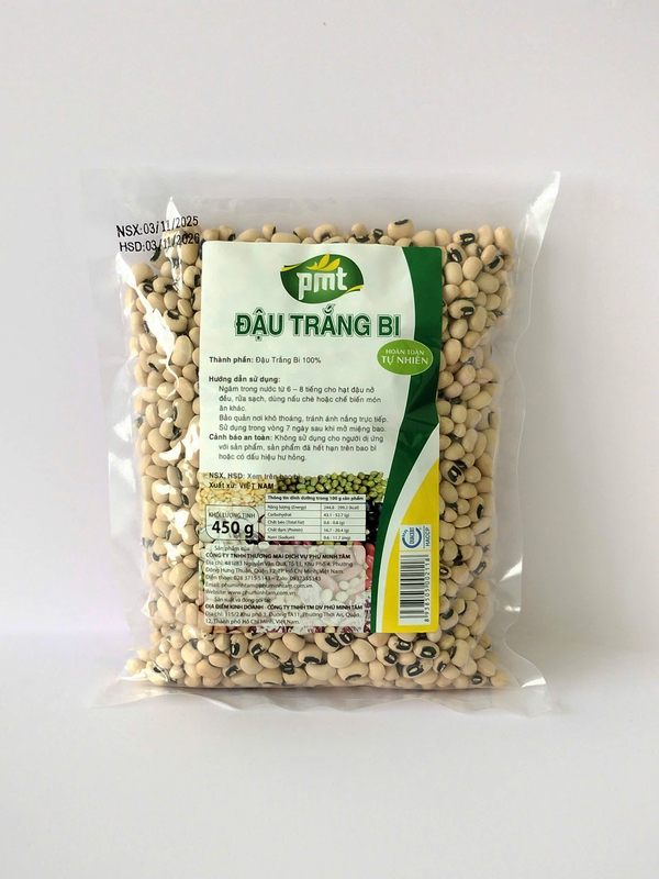 Đậu trắng bi 450g - Nông Sản Phú Minh Tâm - Công Ty TNHH Thương Mại Dịch Vụ Phú Minh Tâm