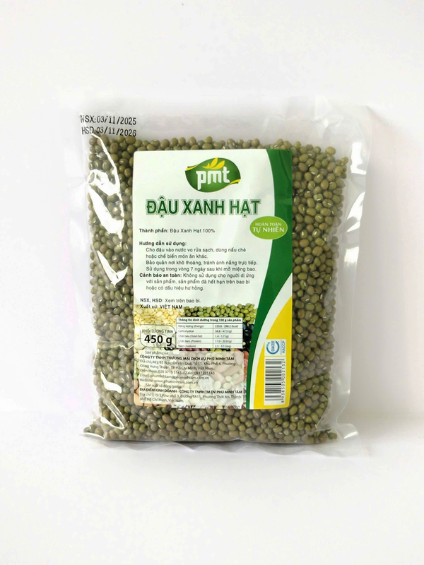 Đậu xanh hạt 450g - Nông Sản Phú Minh Tâm - Công Ty TNHH Thương Mại Dịch Vụ Phú Minh Tâm