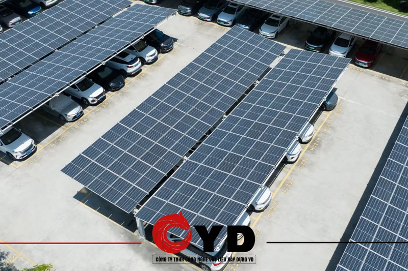 Bãi đỗ xe năng lượng mặt trời - Lưới Thép Y&D - Công Ty TNHH Công Nghệ Vật Liệu Xây Dựng Y&D