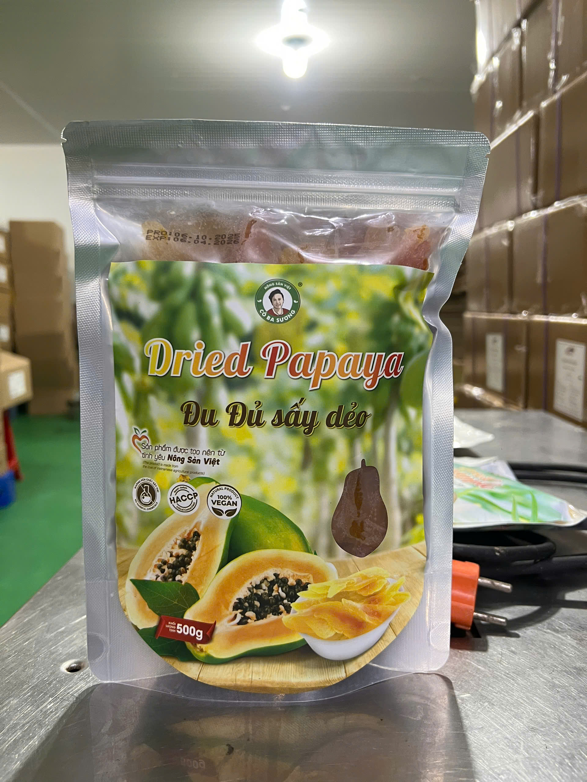 Đu đủ sấy dẻo - Trái Cây Sấy Ba Sương - Long Mỹ - Công Ty Trách Nhiệm Hữu Hạn Ba Sương - Long Mỹ