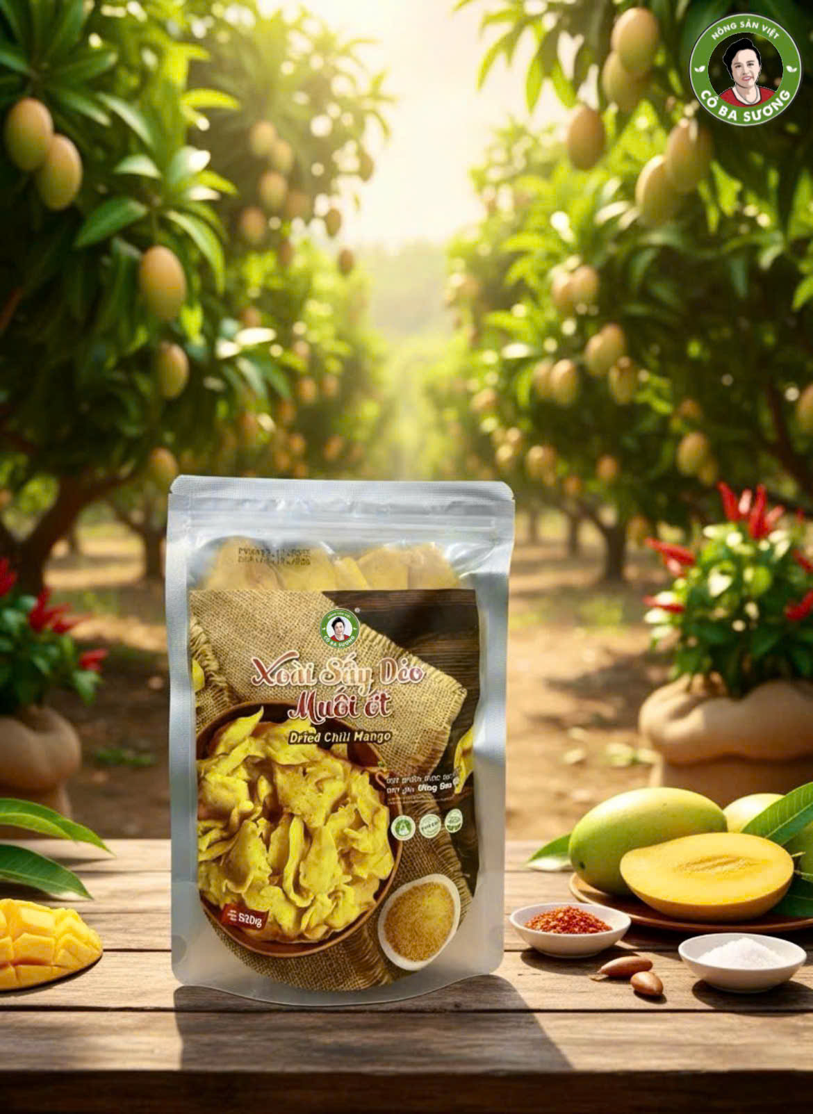 Xoài sấy dẻo - Trái Cây Sấy Ba Sương - Long Mỹ - Công Ty Trách Nhiệm Hữu Hạn Ba Sương - Long Mỹ