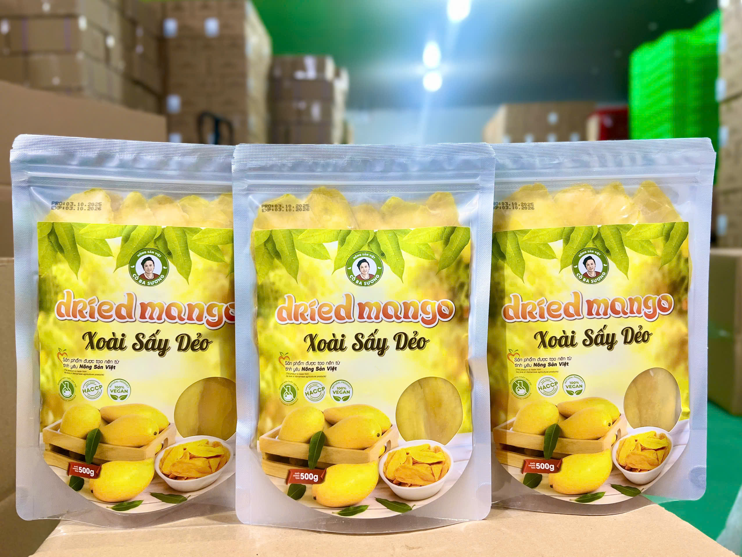 Xoài sấy dẻo - Trái Cây Sấy Ba Sương - Long Mỹ - Công Ty Trách Nhiệm Hữu Hạn Ba Sương - Long Mỹ