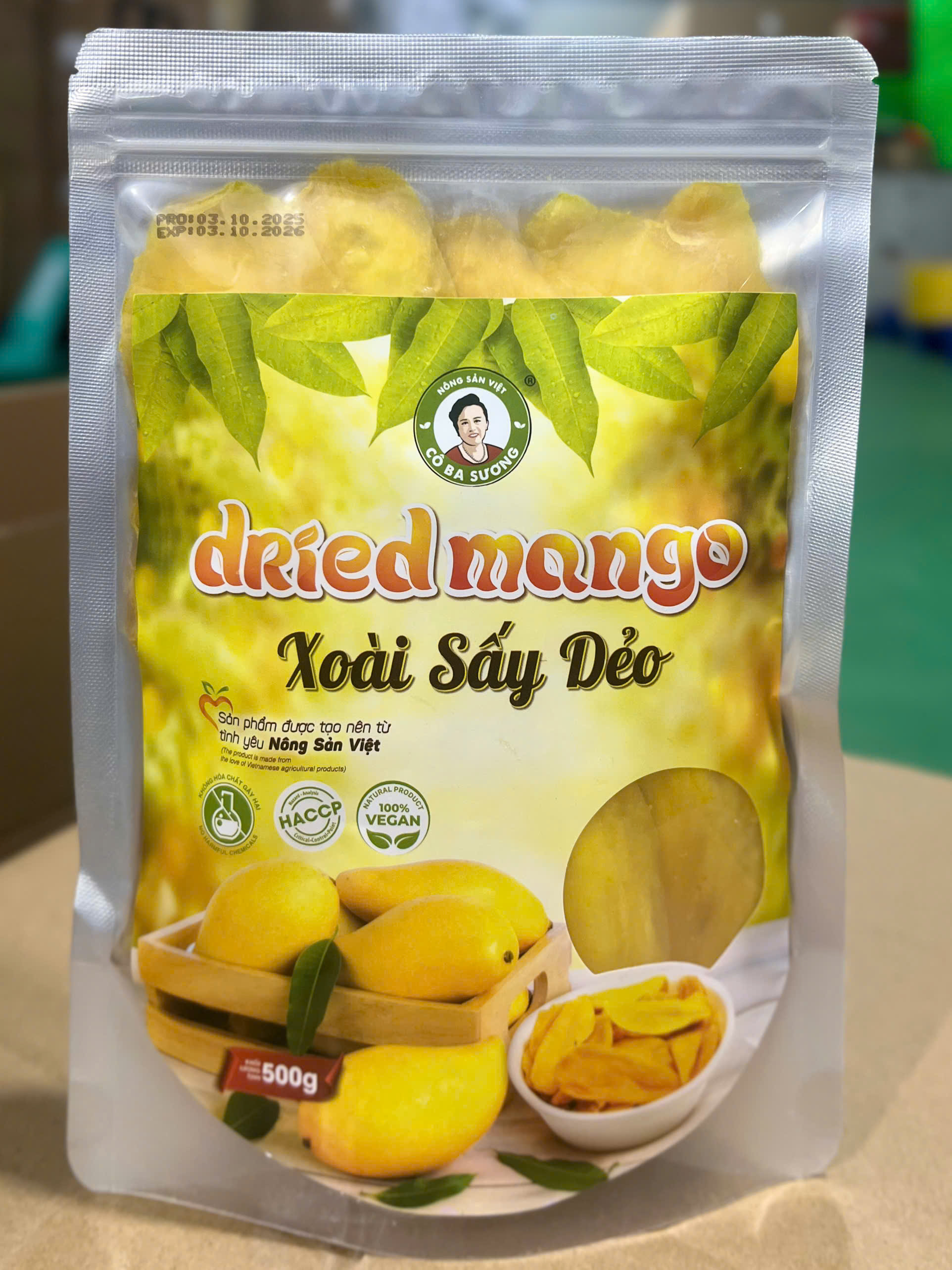 Xoài sấy dẻo - Trái Cây Sấy Ba Sương - Long Mỹ - Công Ty Trách Nhiệm Hữu Hạn Ba Sương - Long Mỹ