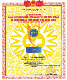 Chứng nhận - Phào Chỉ Anh Đức - Công Ty Cổ Phần Nhựa Anh Đức