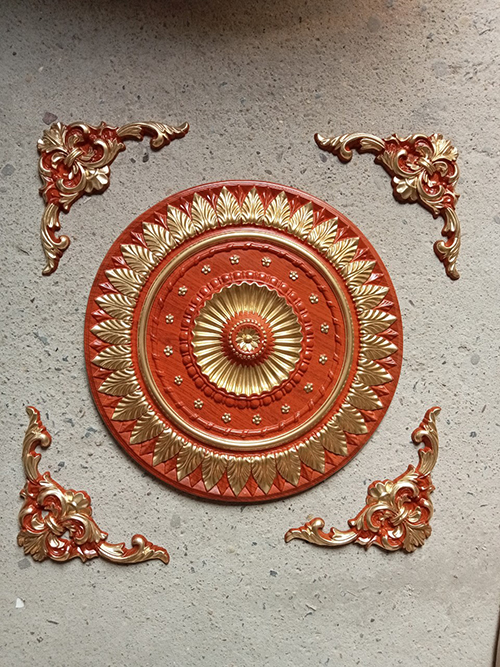 Phào tường, mâm gỗ dát vàng - Phào Chỉ Anh Đức - Công Ty Cổ Phần Nhựa Anh Đức