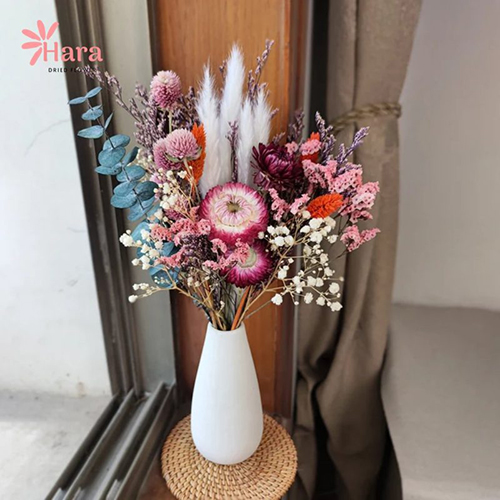 Set hoa khô để bàn