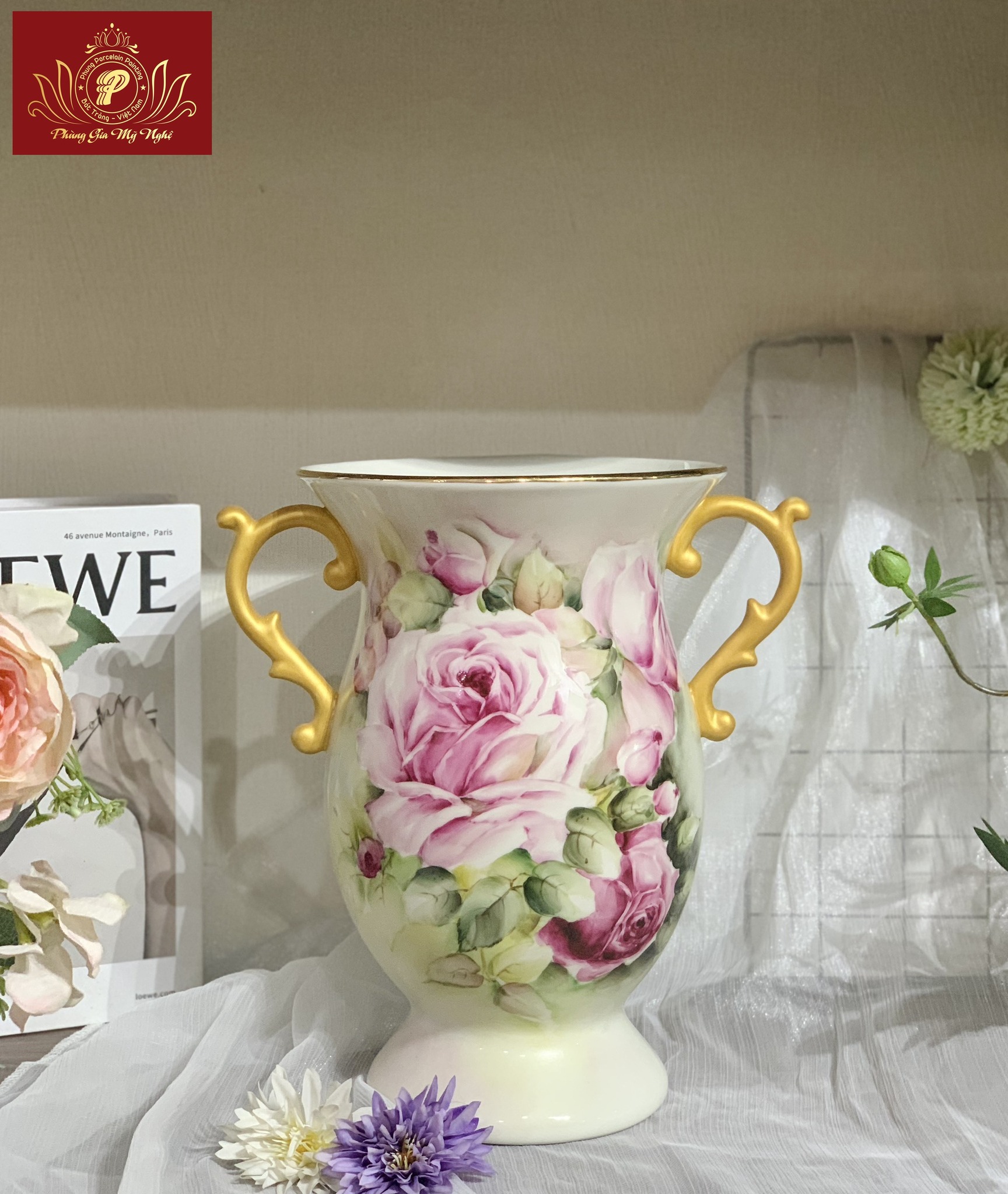 Bình hoa, lọ hoa gốm sứ - Gốm Sứ Phùng Gia Mỹ Nghệ - Công Ty TNHH Phùng Gia Mỹ Nghệ