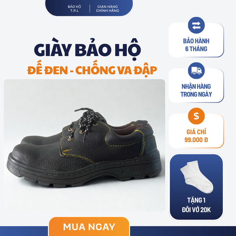 Giày bảo hộ chống đinh XP đế đen - Bảo Hộ Lao Động Tùng Phát Lộc - Công Ty TNHH Đầu Tư Và Thương Mại Tùng Phát Lộc