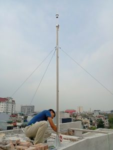 Thi công hệ thống chống sét cho nhà riêng anh Huy - KTS, tại Gia Lâm, Hà Nội