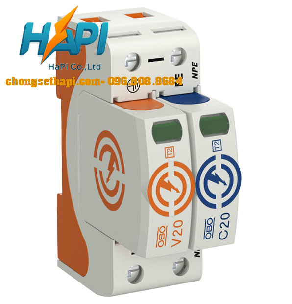 Chống sét lan truyền OBO V20-1-NPE-280 - Thiết Bị Chống Sét Hapi - Công Ty TNHH Thương Mại Và Công Nghệ Hapi
