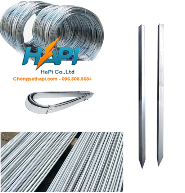Cọc tiếp địa mạ kẽm nhúng nóng - Thiết Bị Chống Sét Hapi - Công Ty TNHH Thương Mại Và Công Nghệ Hapi