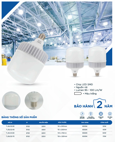 Bóng Bulb trụ nhôm