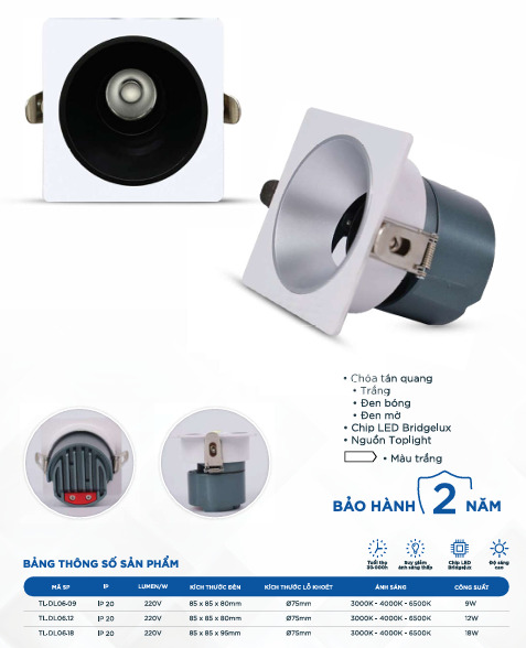 Đèn Led âm trần Modul đơn