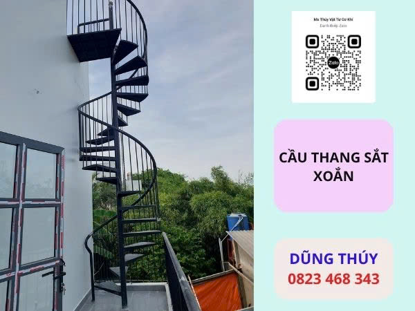 Cầu thang sắt xoắn - Công Ty TNHH Sản Xuất Thương Mại Dịch Vụ Dũng Thúy