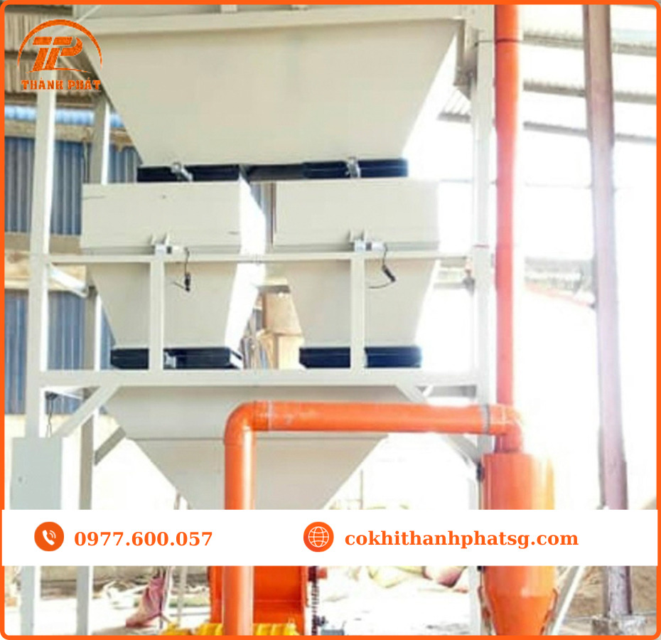 Cân trấu kết hợp máy hút
