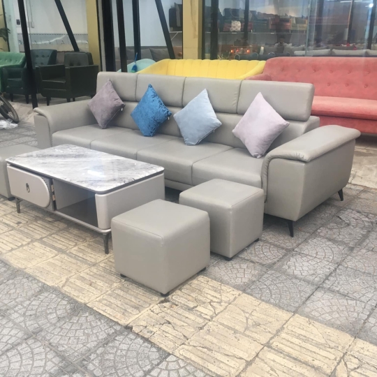 Sofa phòng khách xám ghi