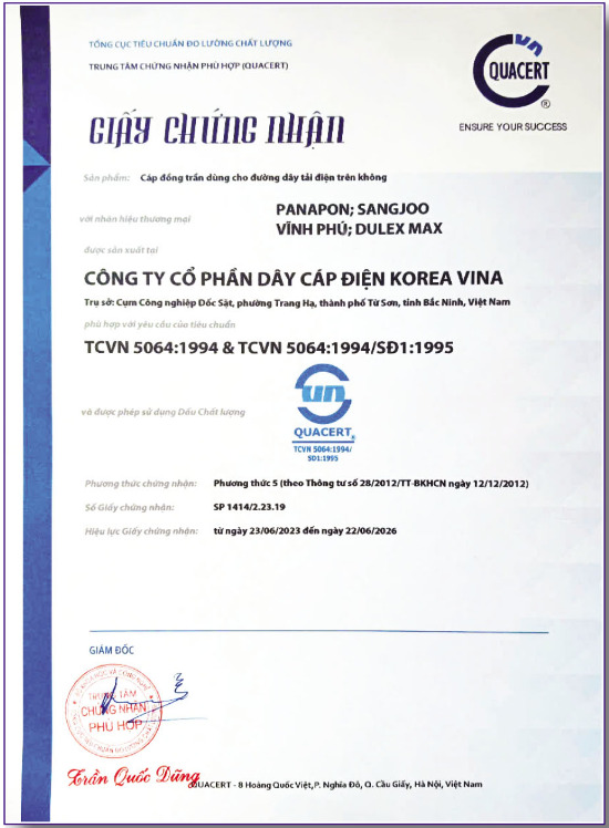 Chứng nhận TCVN