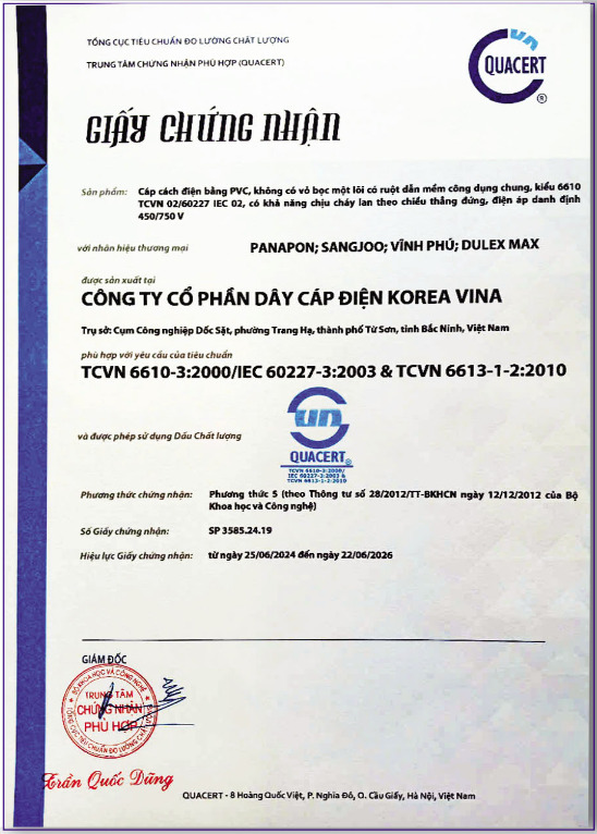 Chứng nhận TCVN