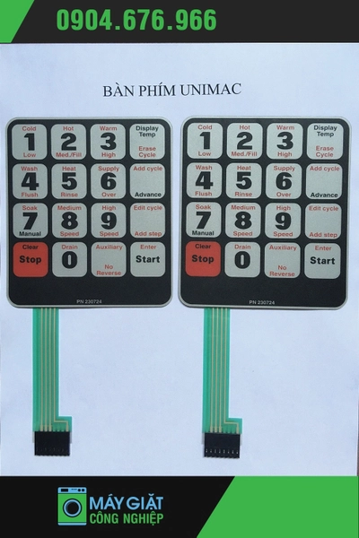 Bàn phím máy giặt công nghiệp Unimac