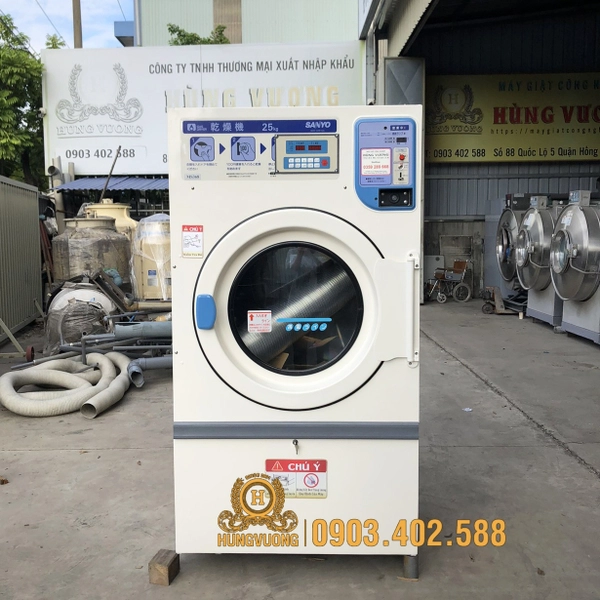 Máy sấy Sanyo 25kg - Máy Giặt Công Nghiệp Hùng Vương -  Công Ty TNHH Thương Mại Xuất Nhập Khẩu Hùng Vương